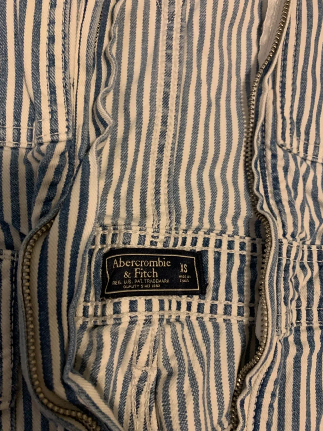 Abercrombie & Fitch Striped Overalls - XS image indicator(2)