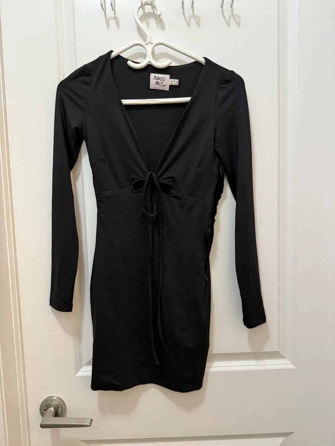 Princess Polly Black Mini Dress - Size 6 thumbnail