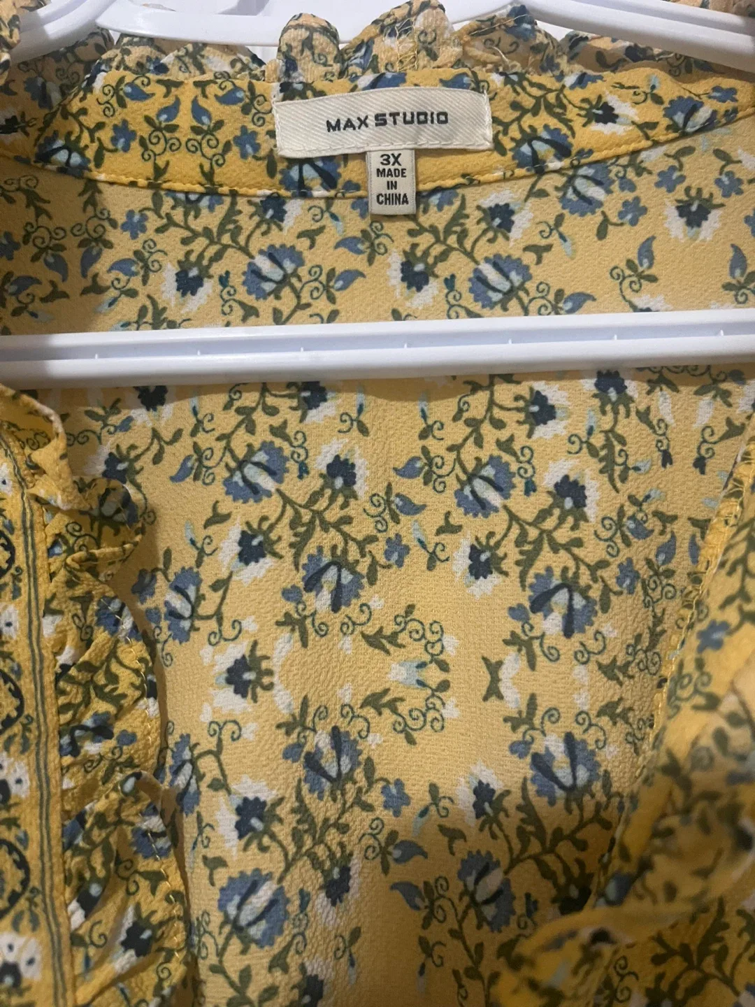 MAX STUDIO Yellow Floral Dress - Size 3X image indicator(3)