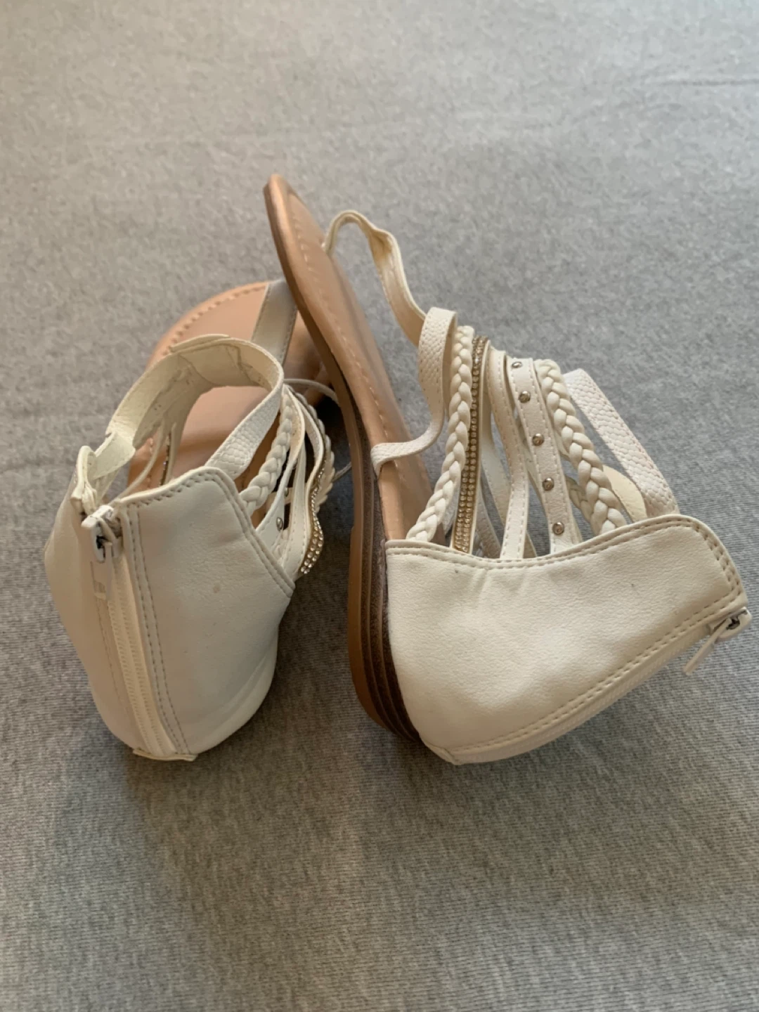 White Gladiator Sandals - Size 9 - photo 2