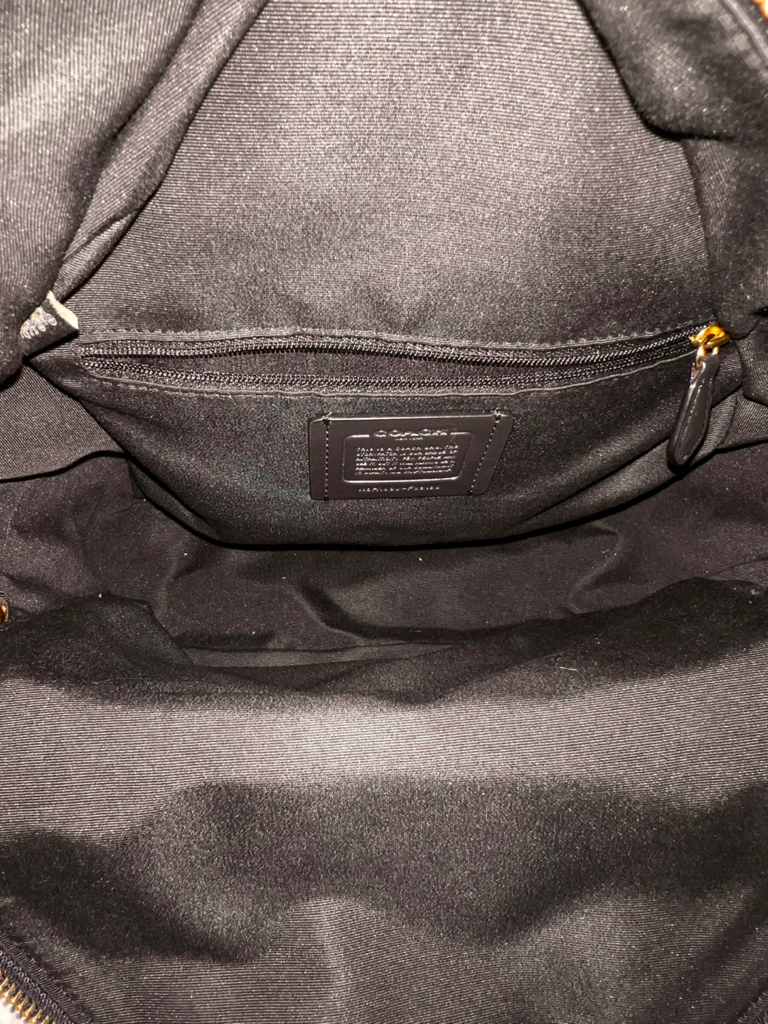 Coach Leather Navy Backpack - photo 5