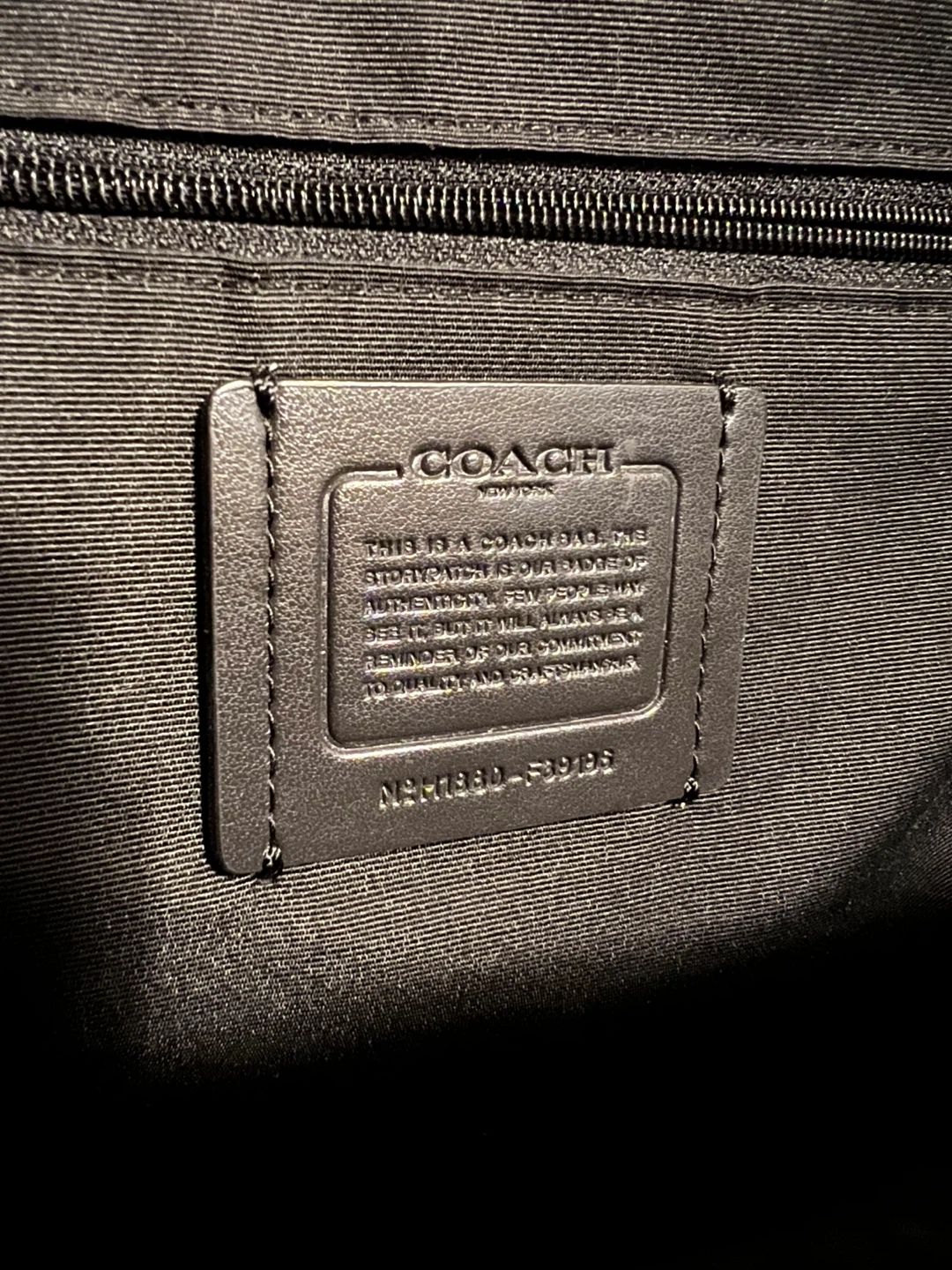 Coach Leather Navy Backpack - photo 4