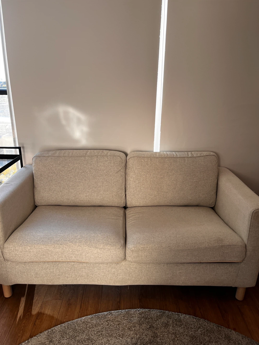 Beige Loveseat Sofa - photo 3
