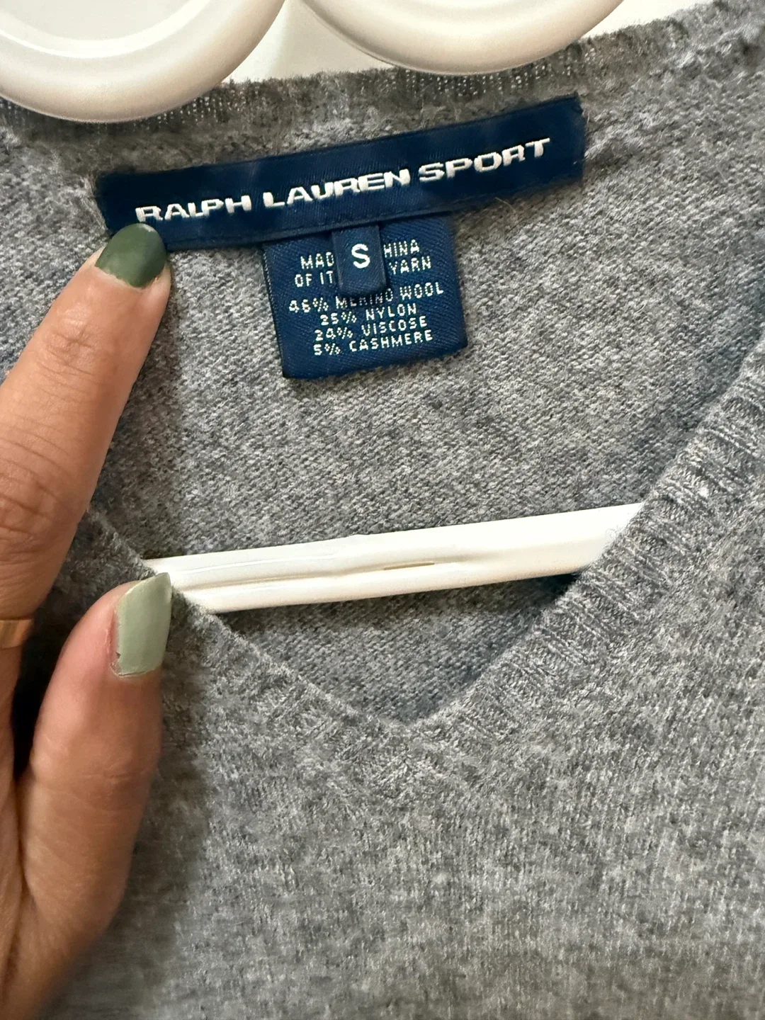 Ralph Lauren Sport Grey Wool Blend Sweater - Size S image indicator(2)