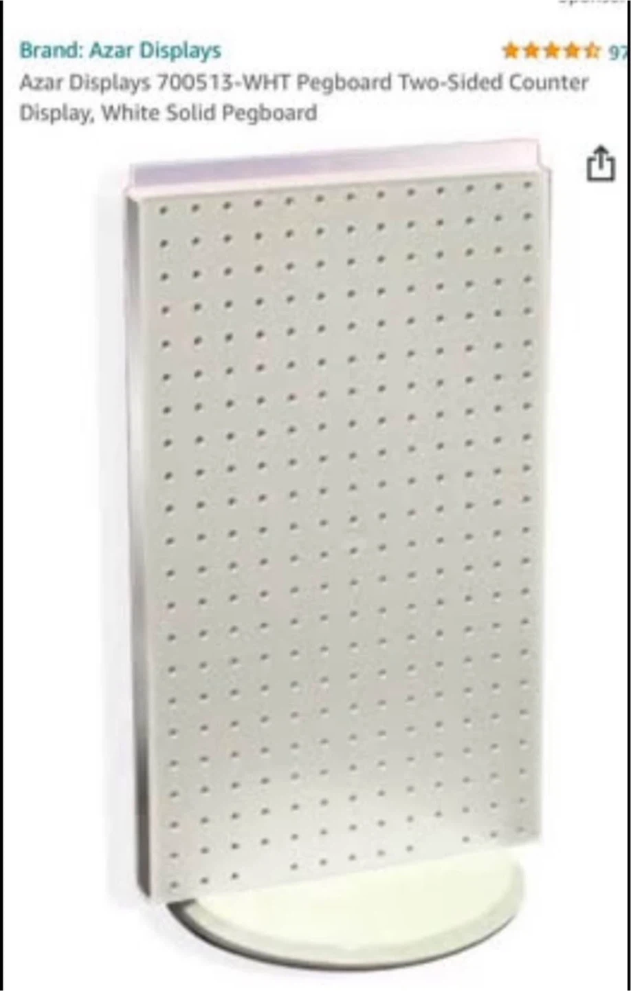 Pegboard Counter Display