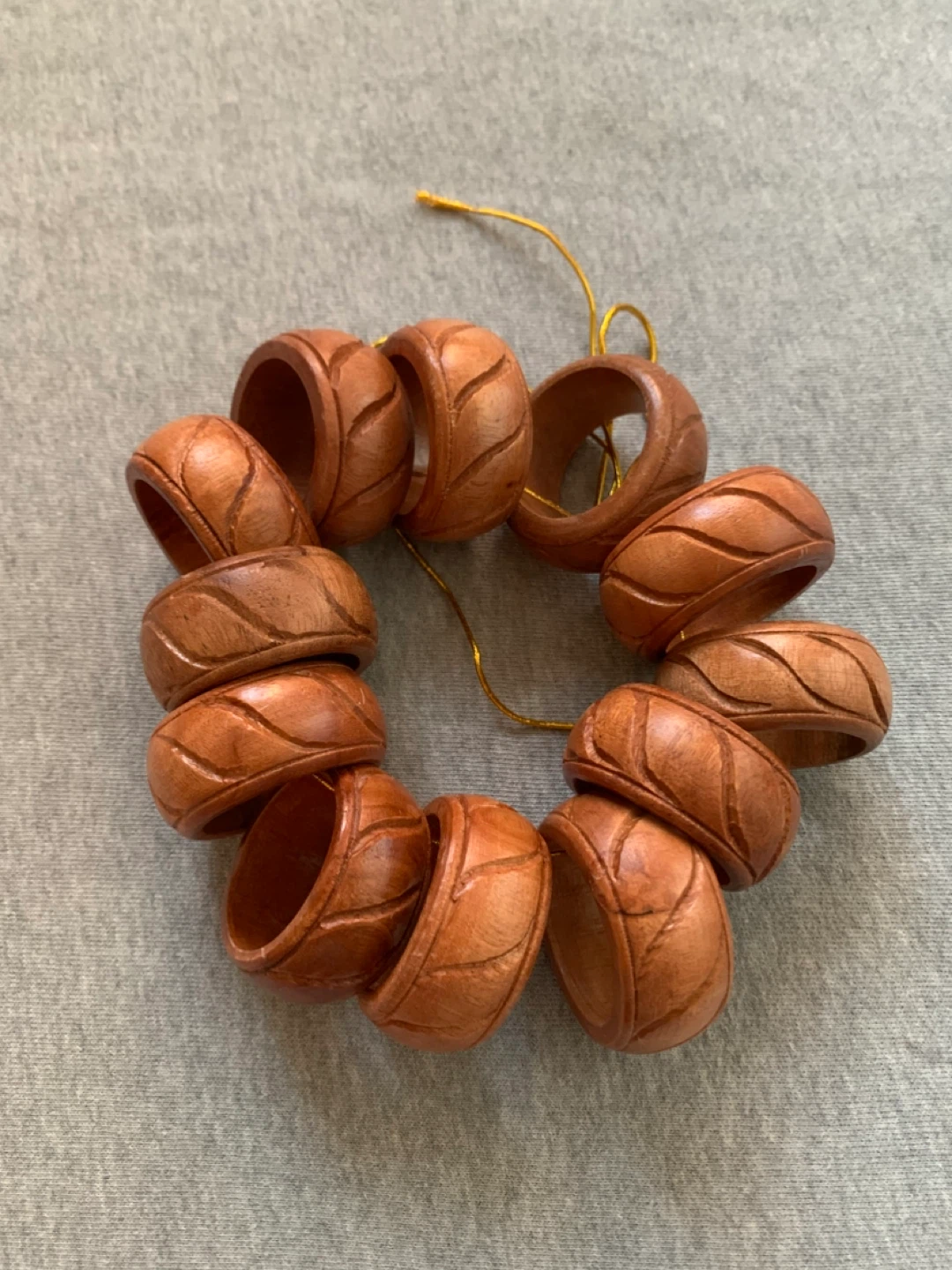 Wooden Napkin Rings - Set of 12