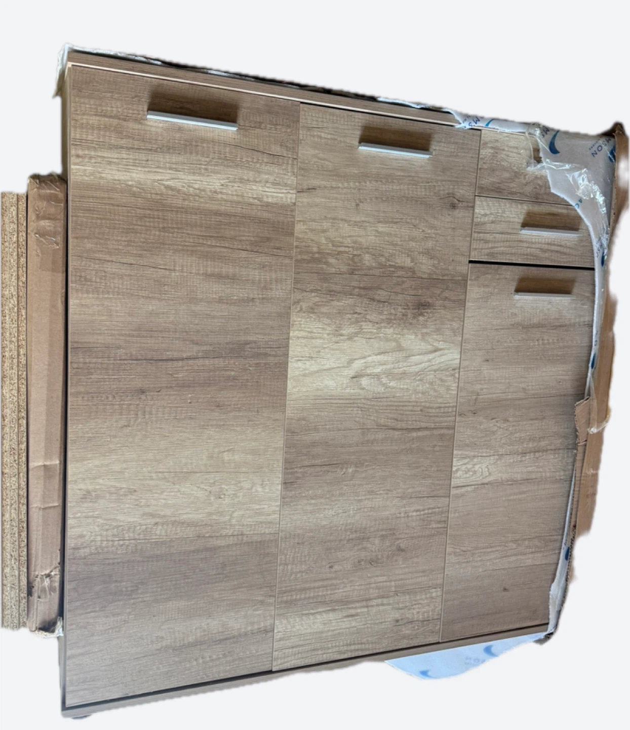 Wood-look shoe cabinet
