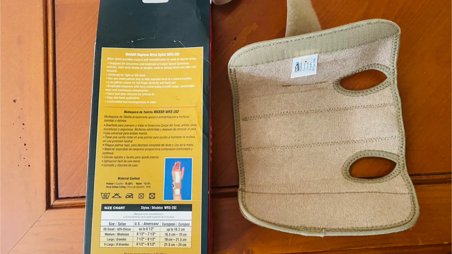 MAXAR Neoprene Wrist Splint WRS-202 (Right or Left Hand) - photo 3