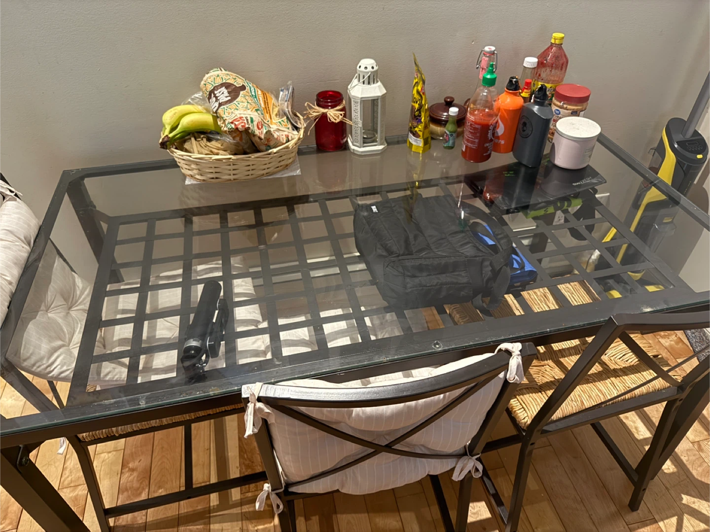 Glass Top Dining Table with 3 Chairs - photo 4