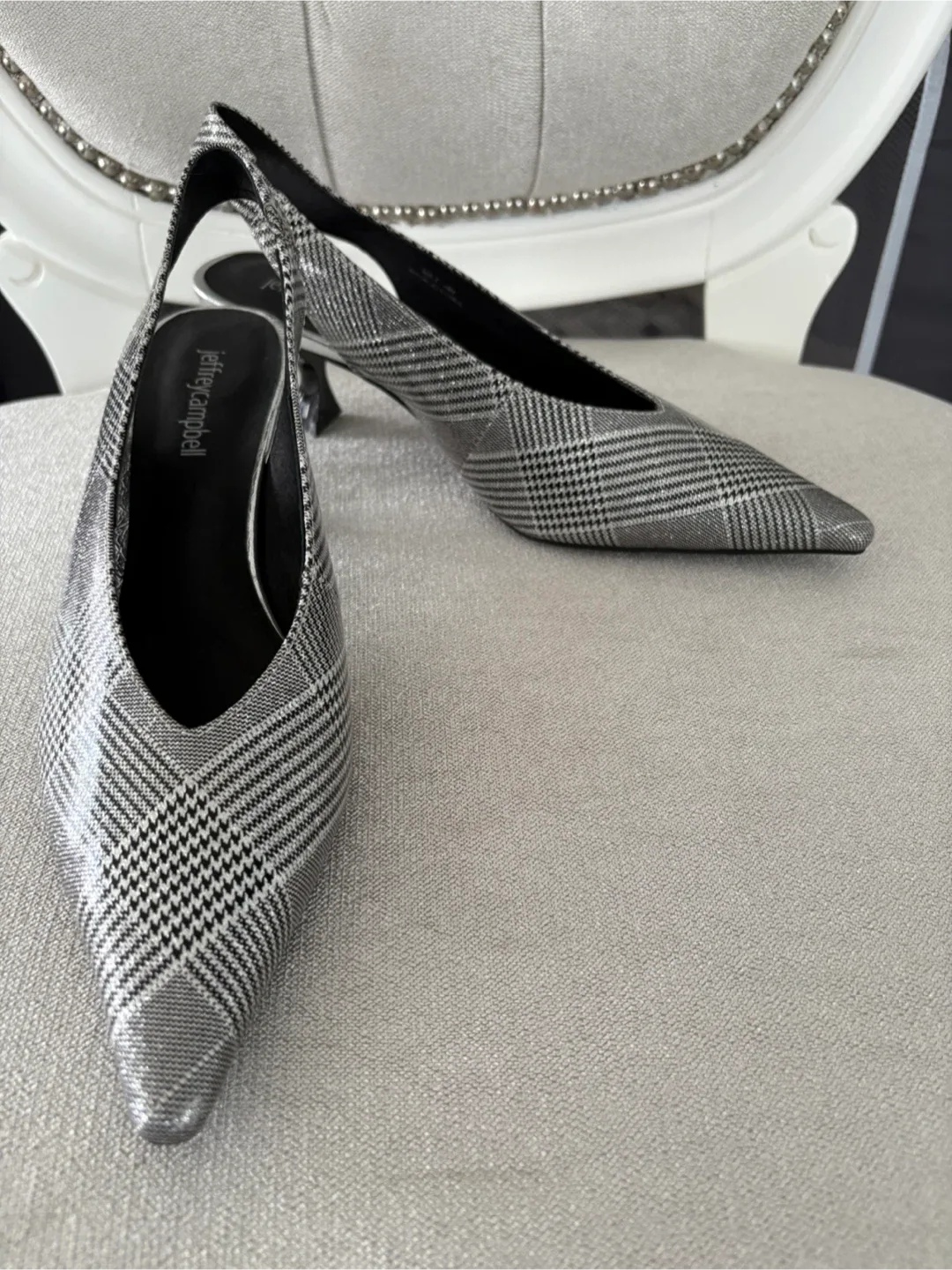 Jeffrey Campbell Plaid Slingback Heels image indicator(5)