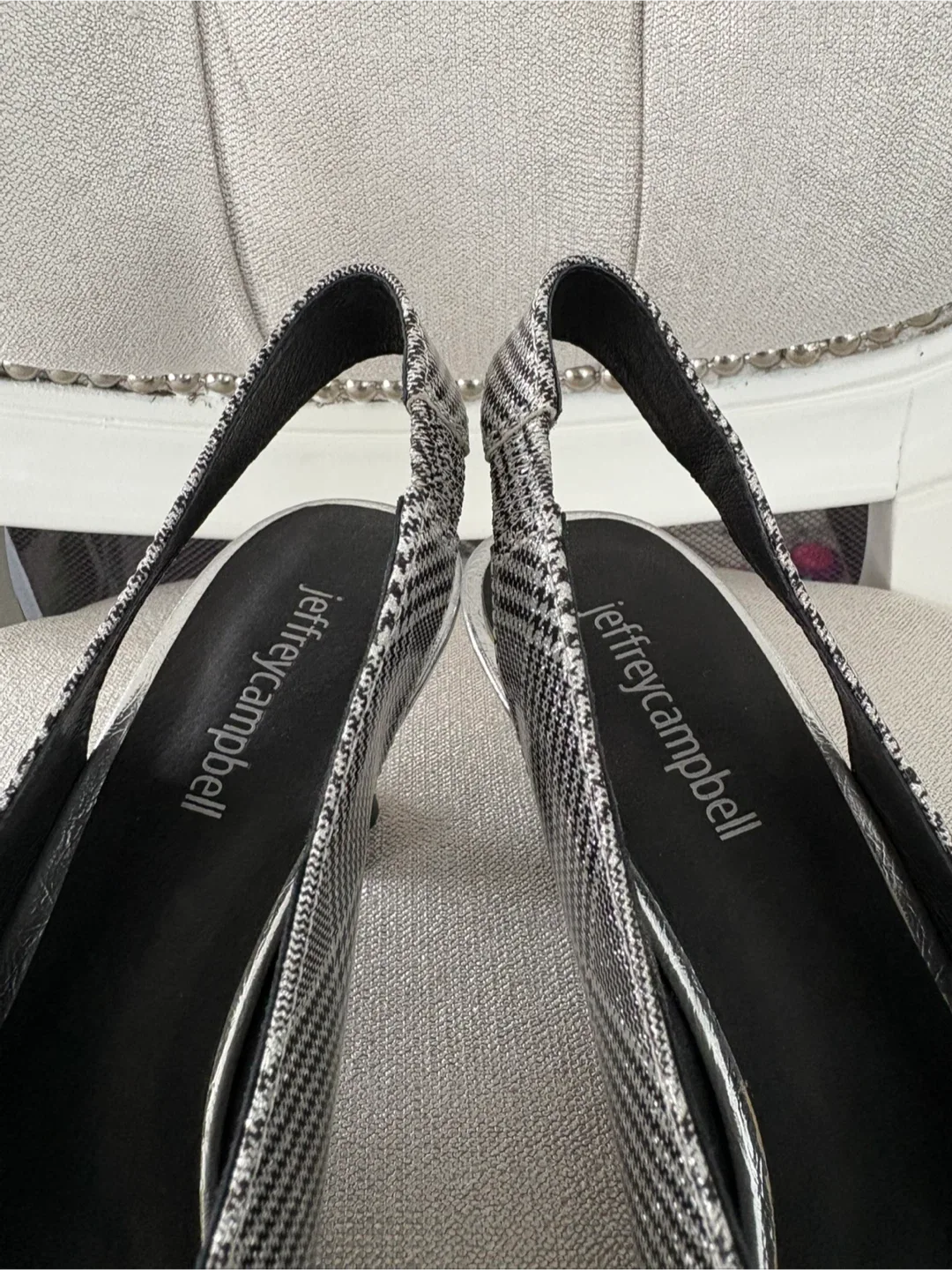 Jeffrey Campbell Plaid Slingback Heels image indicator(8)