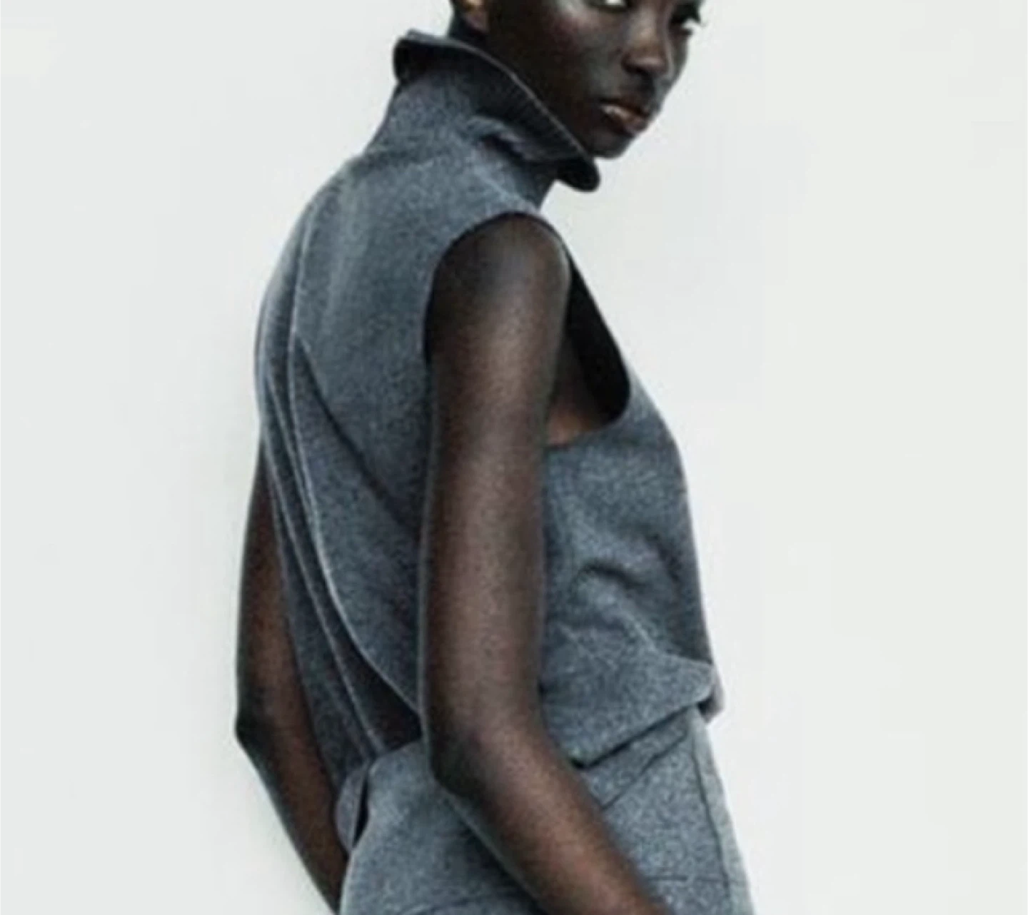Zara Grey Knit Top & Skirt Set - Size SM Skirt, M Top - photo 2