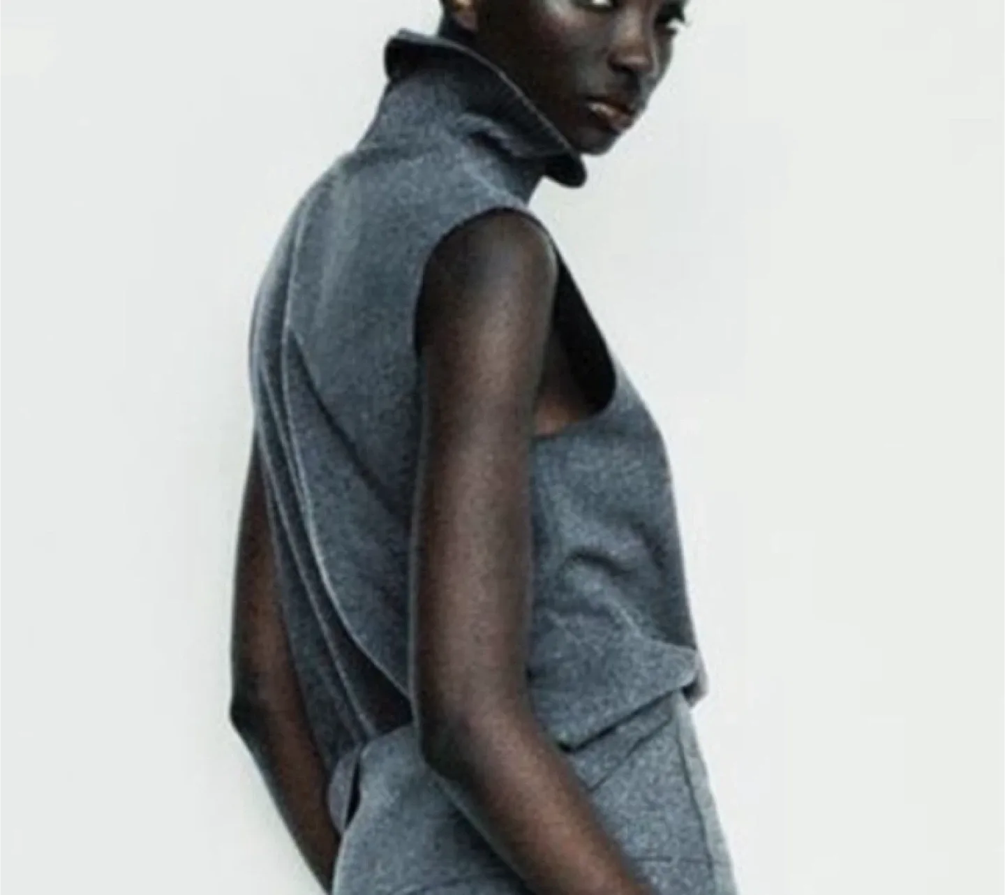 Zara Grey Knit Top & Skirt Set - Size SM Skirt, M Top image indicator(2)