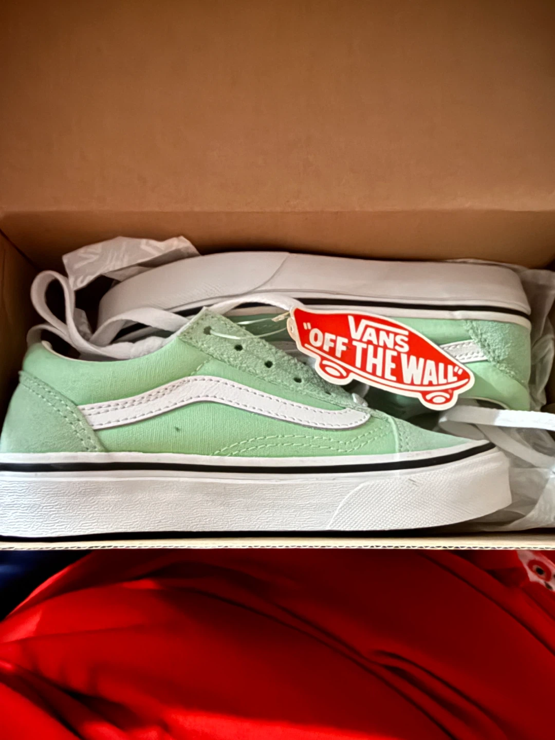 Vans Old Skool Green Ash/True White - Size 13.5K (Kids) - photo 2