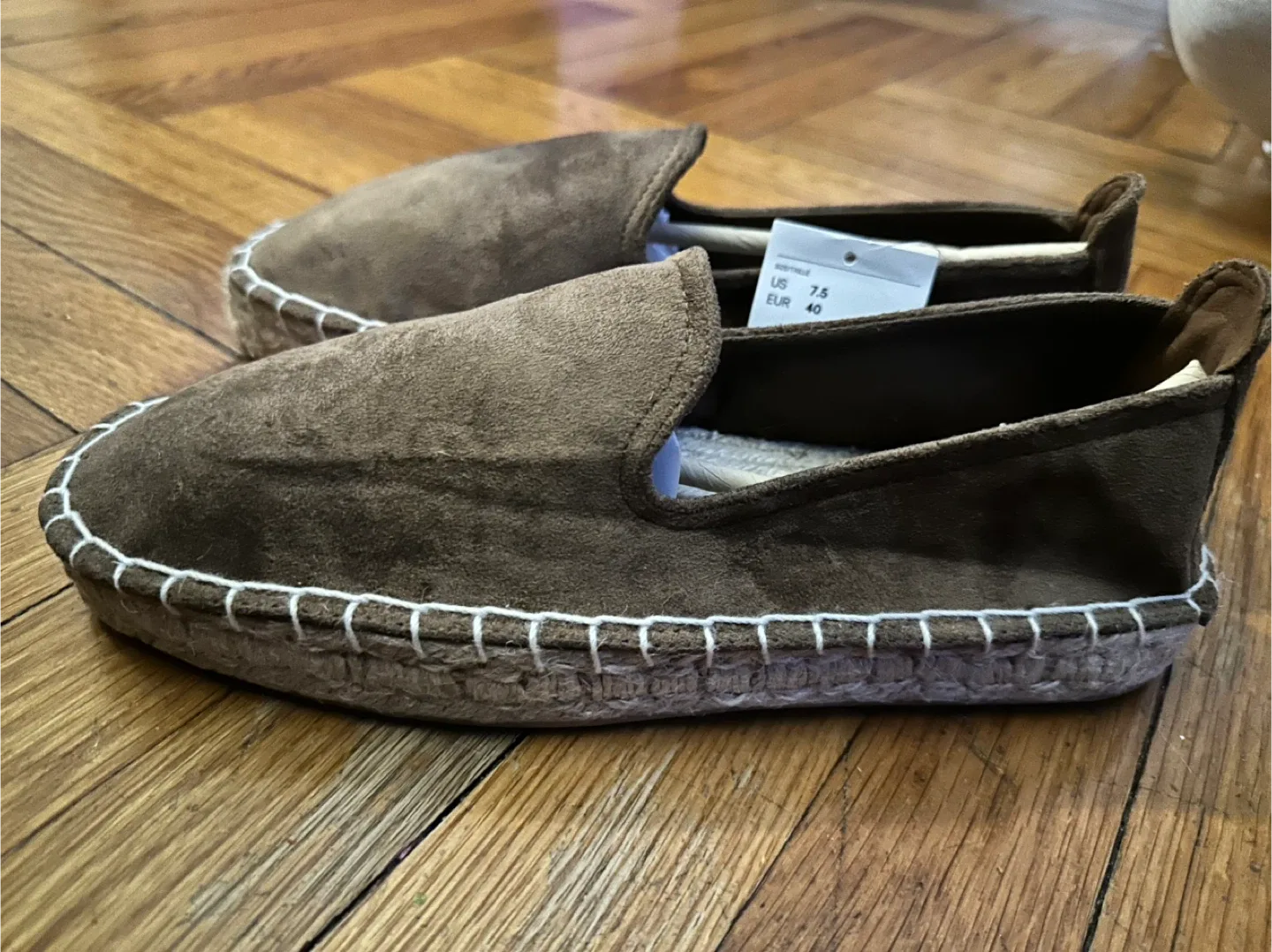 H&M Brown Espadrille Loafers - Size US 7.5 / EUR 40 image indicator(2)