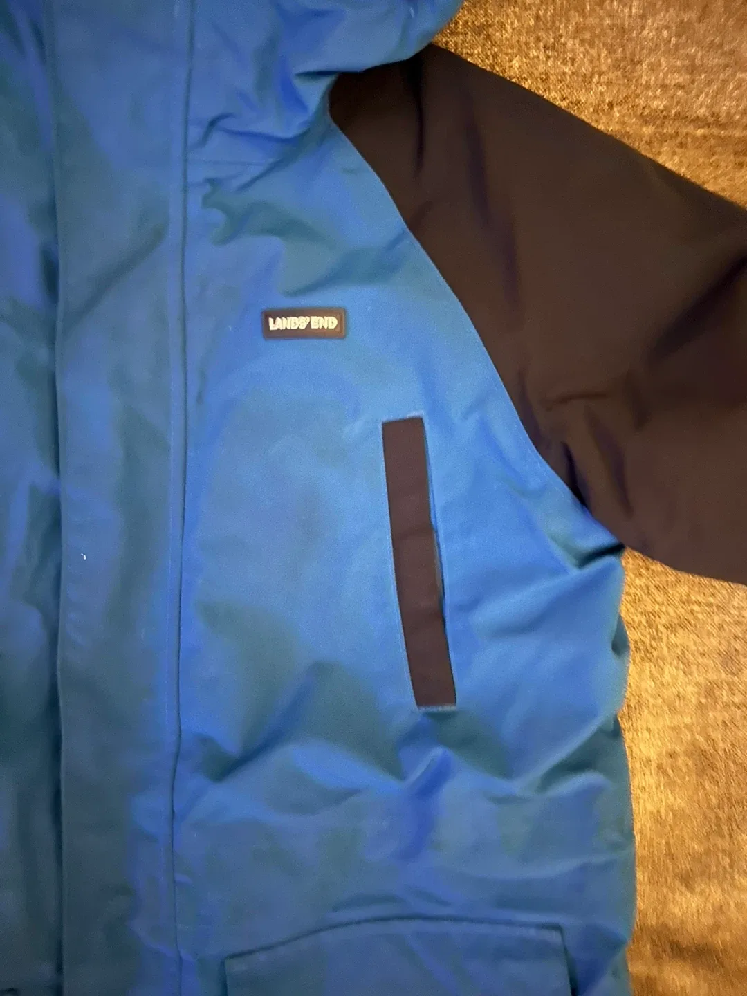 Lands' End Blue Winter Jacket (Boys) Sz L (10-12) image indicator(4)