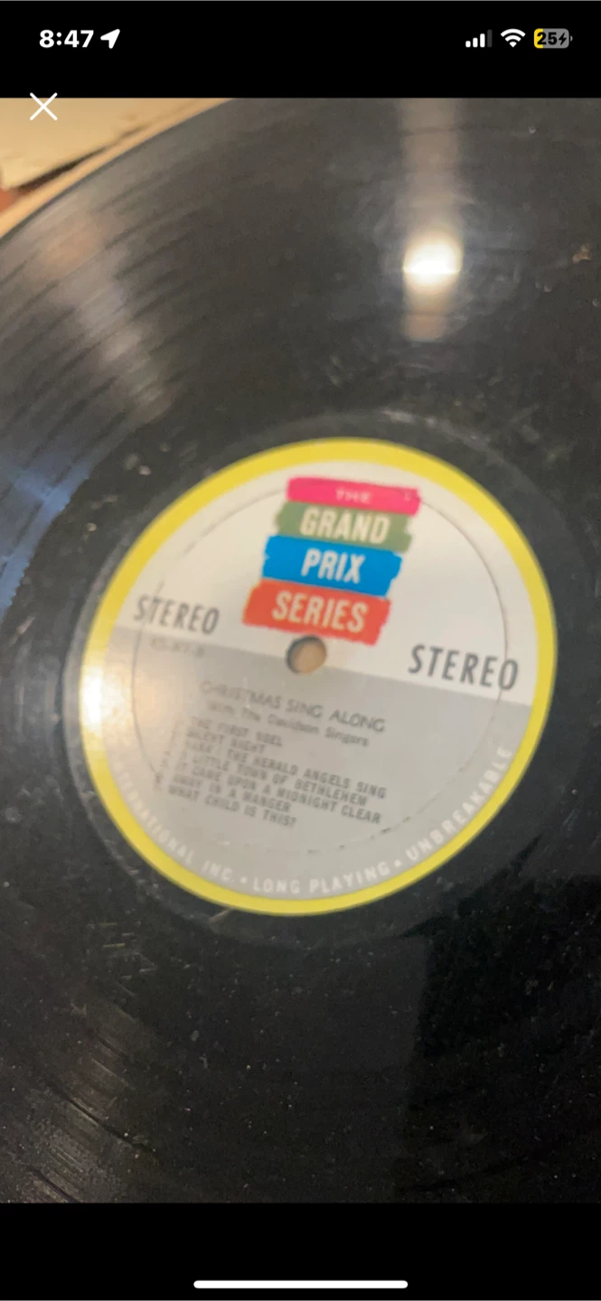 Grand Prix Series Christmas Sing Along Record