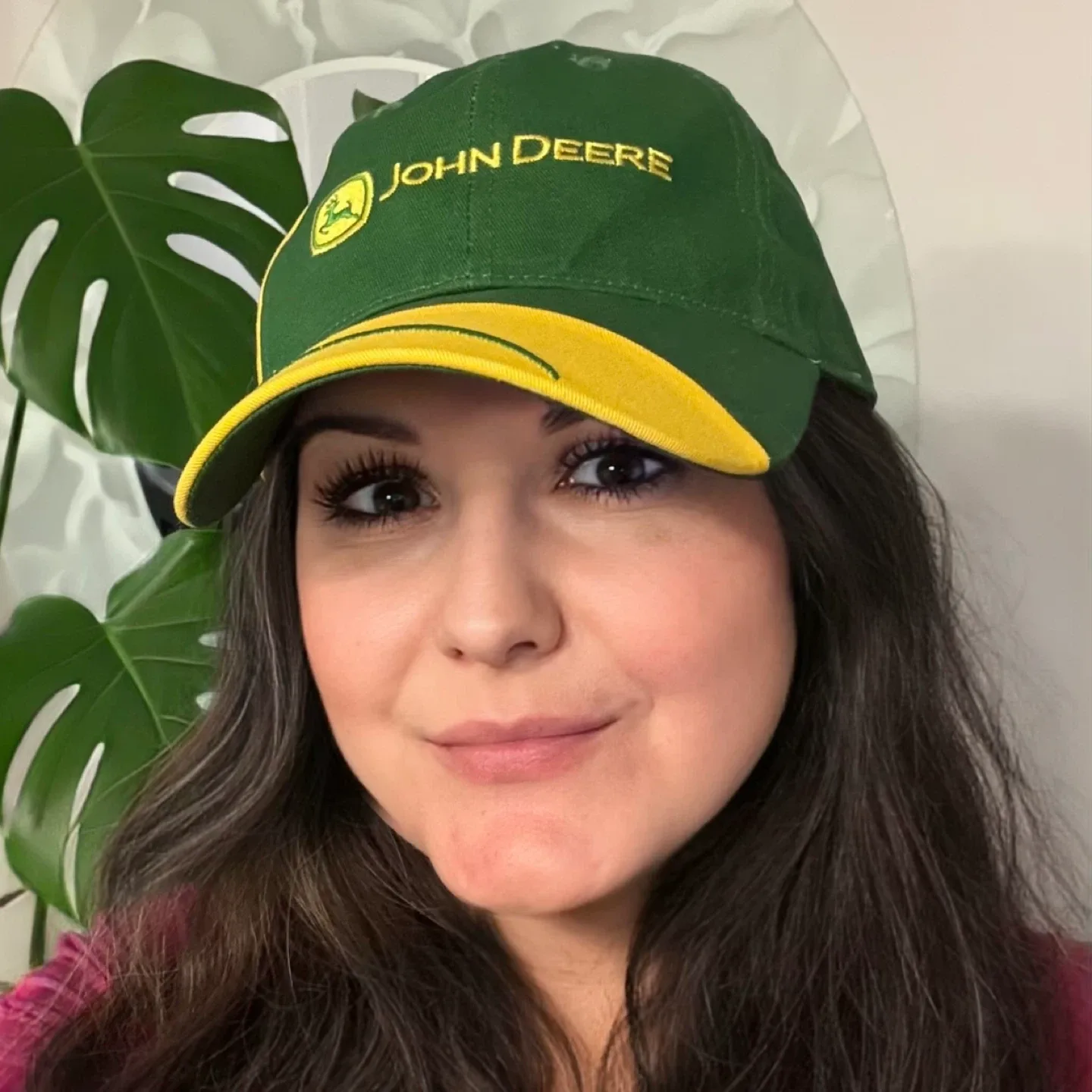 John Deere Green Yellow Embroidered Adjustable Baseball Hat Cap thumbnail