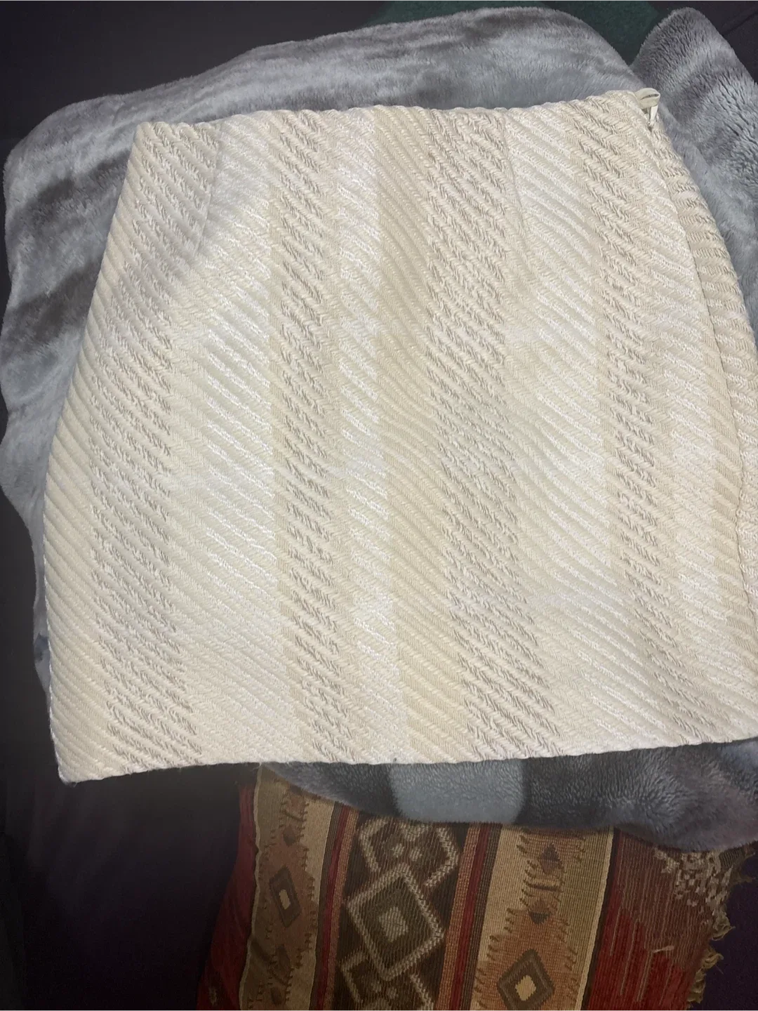 Beige Mini Skirt