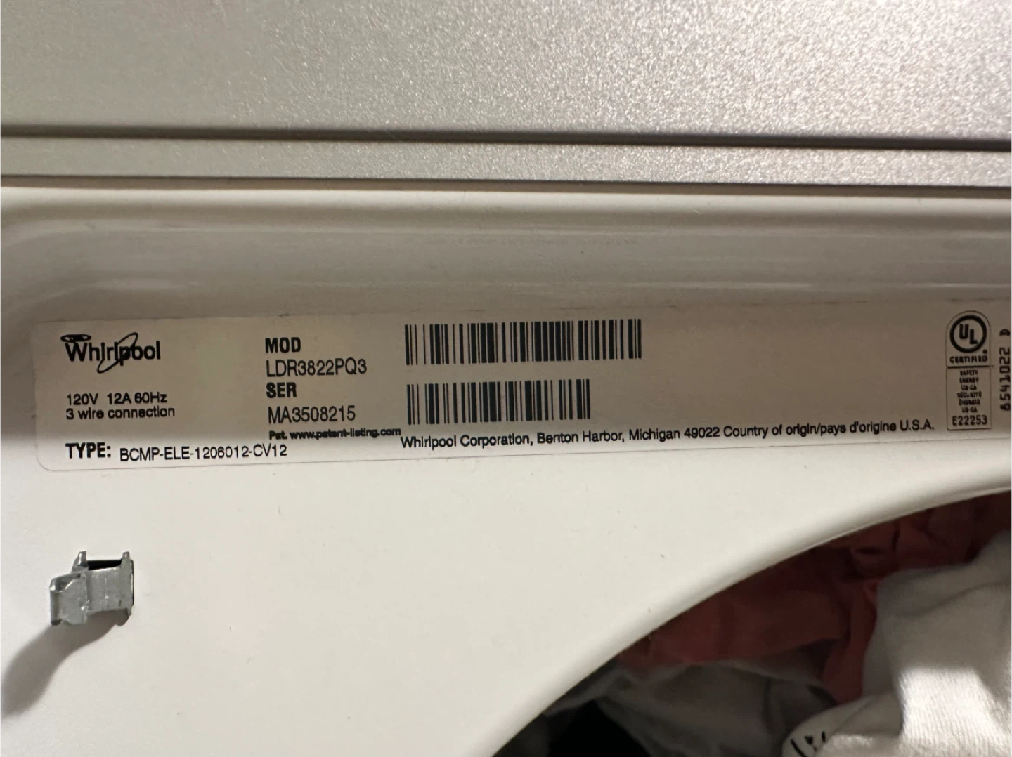 Whirlpool LDR3822PQ3 Electric Dryer - photo 2