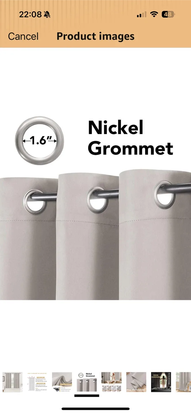 Gray Window Curtains 52" x 62" image indicator(4)