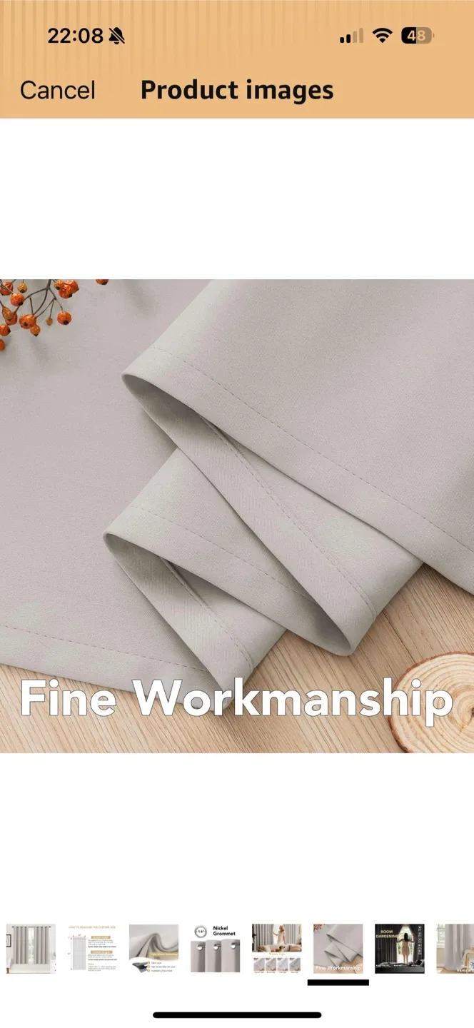 Gray Window Curtains 52" x 62" image indicator(6)