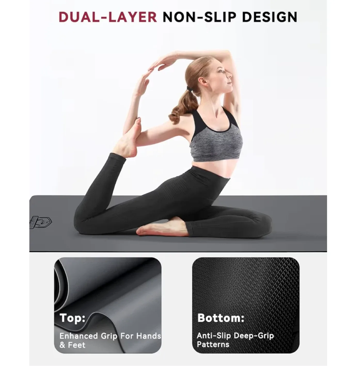 MARPELELO Professional Grade Yoga Mat - 5mm Thick image indicator(3)