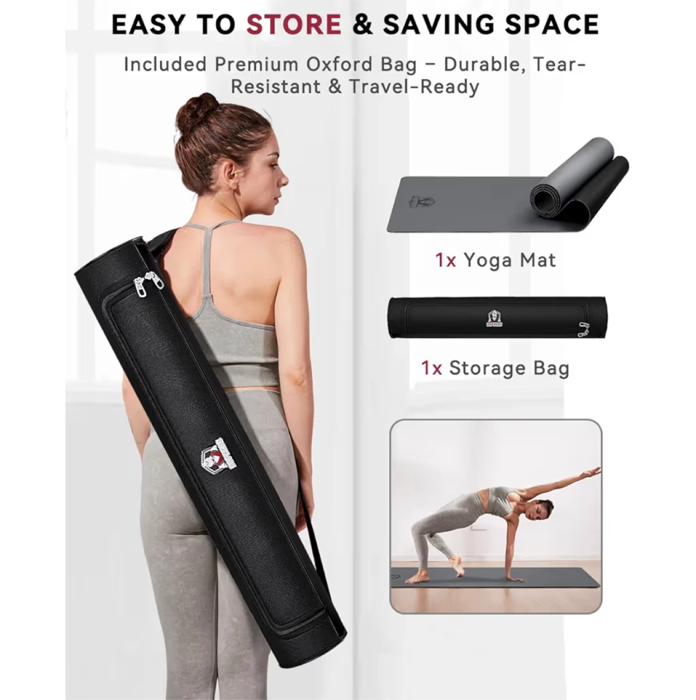 MARPELELO Professional Grade Yoga Mat - 5mm Thick - photo 5