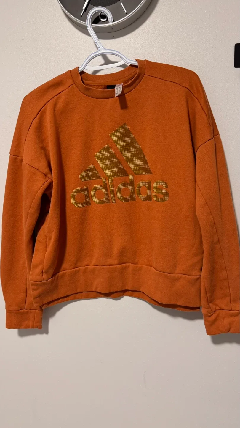 Adidas Orange Crewneck Sweatshirt - Size M image indicator(3)