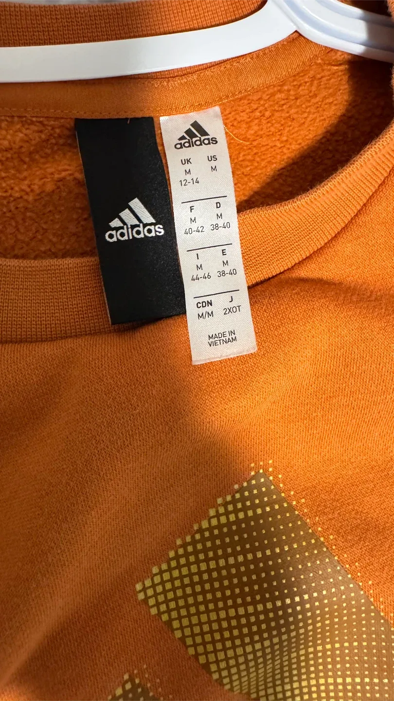 Adidas Orange Crewneck Sweatshirt - Size M image indicator(2)