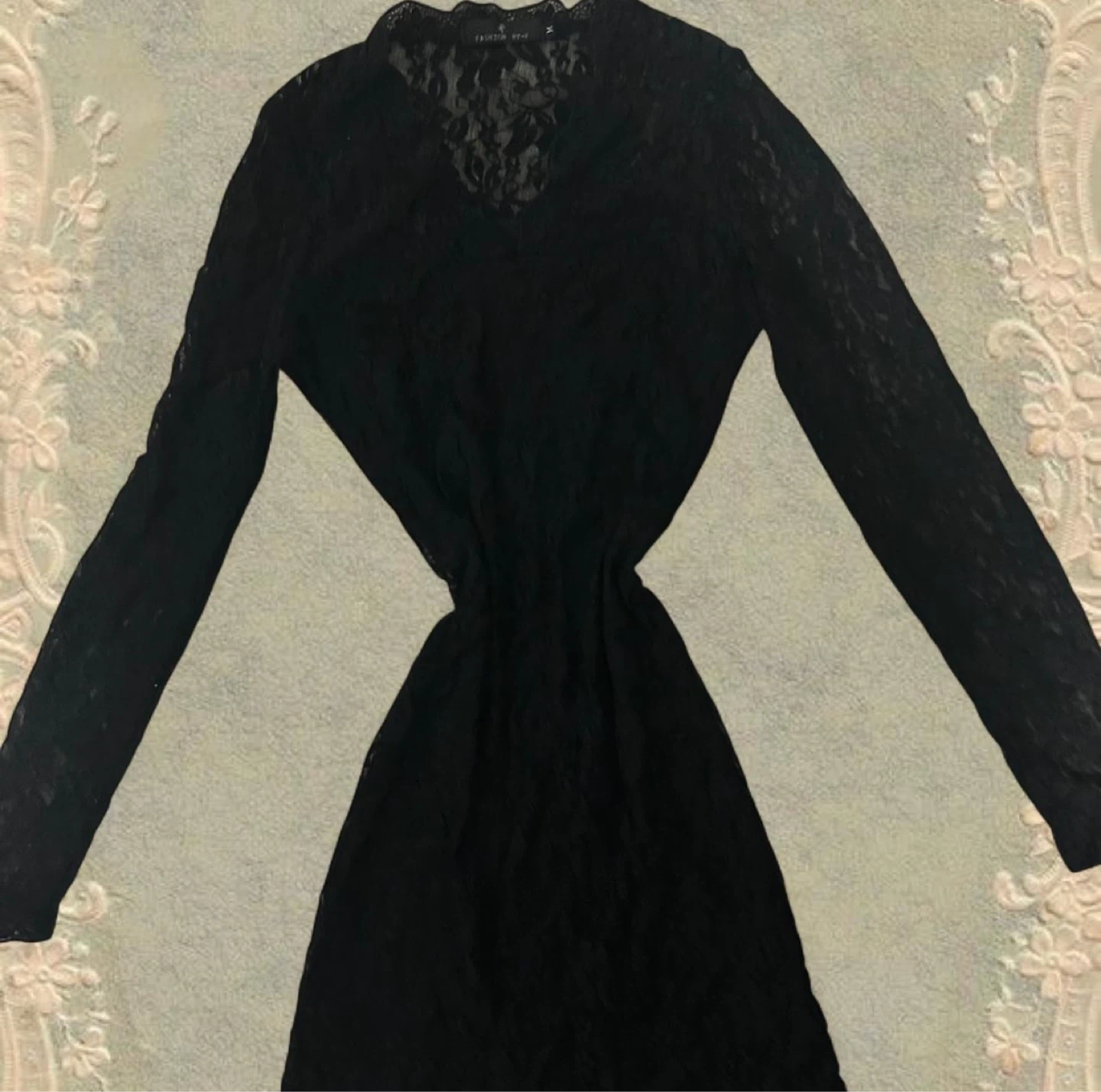 Fashion Hy-2 Black Lace Dress - Size s
