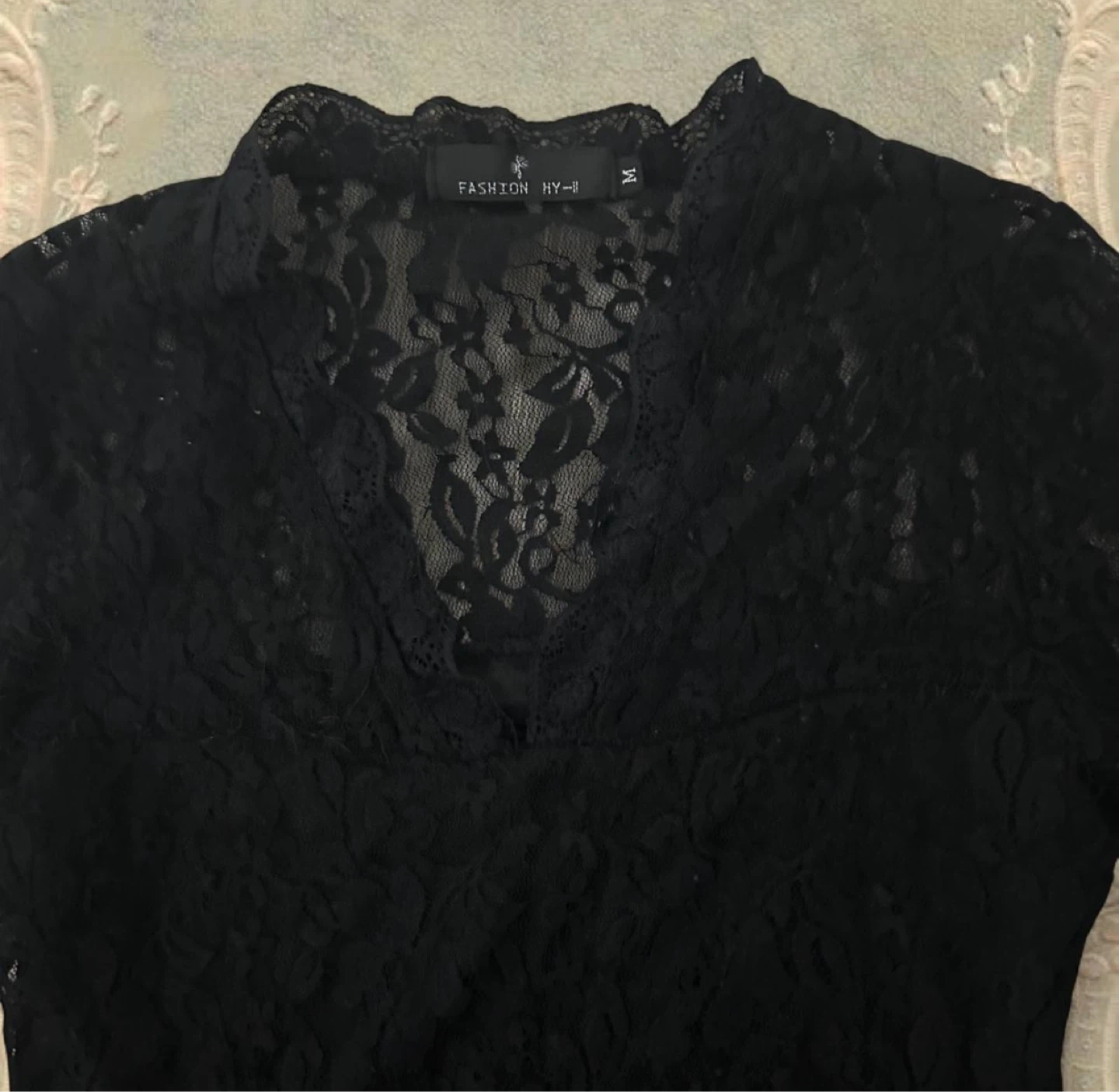 Fashion Hy-2 Black Lace Dress - Size s - photo 2