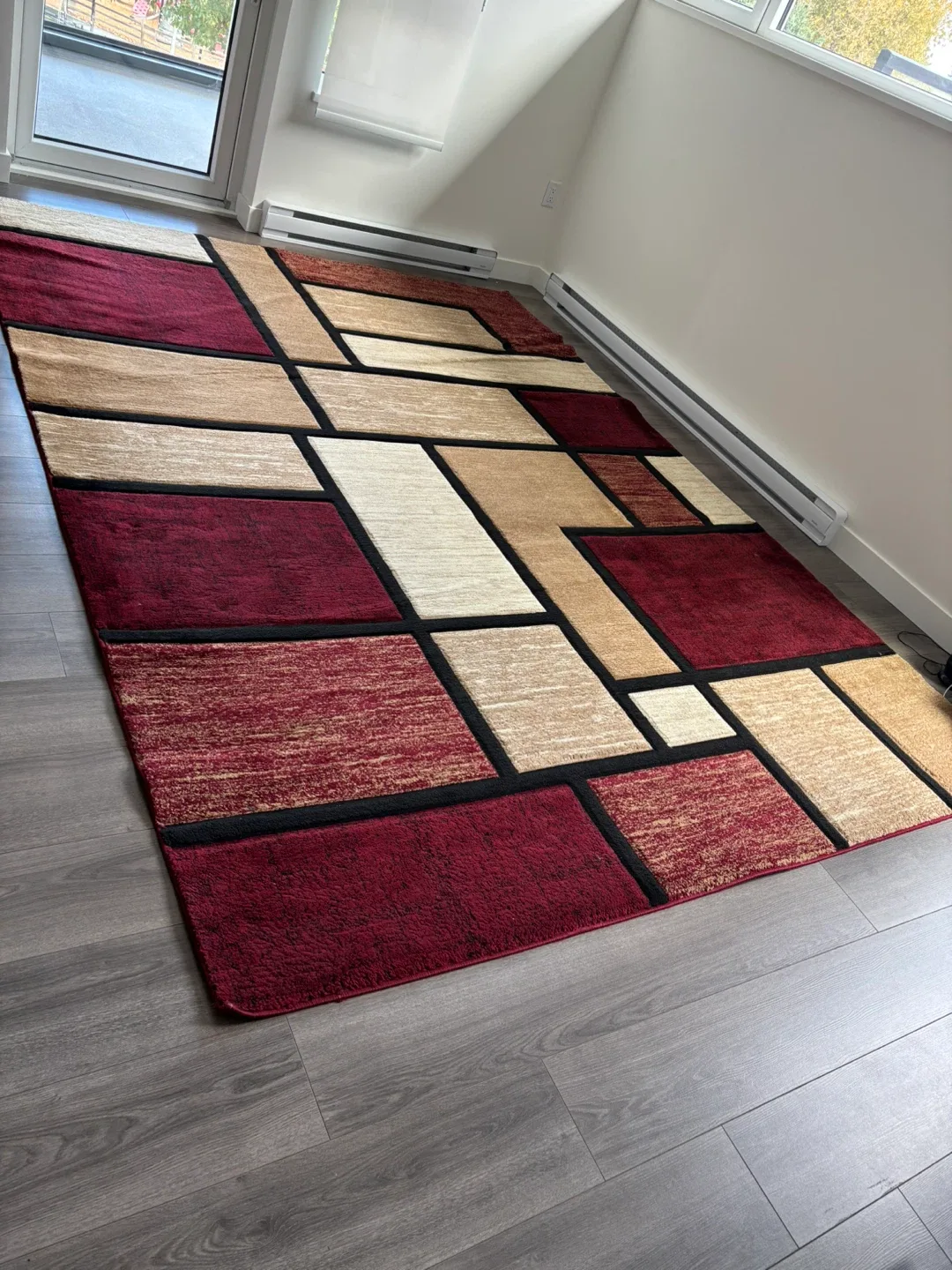 Premium Burgundy Area Rug 7'9" x 10'9" thumbnail