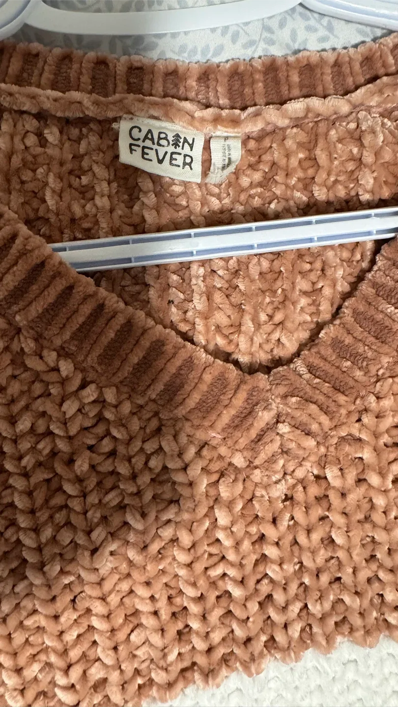 Cabin Fever Brown & White Striped Sweater image indicator(2)