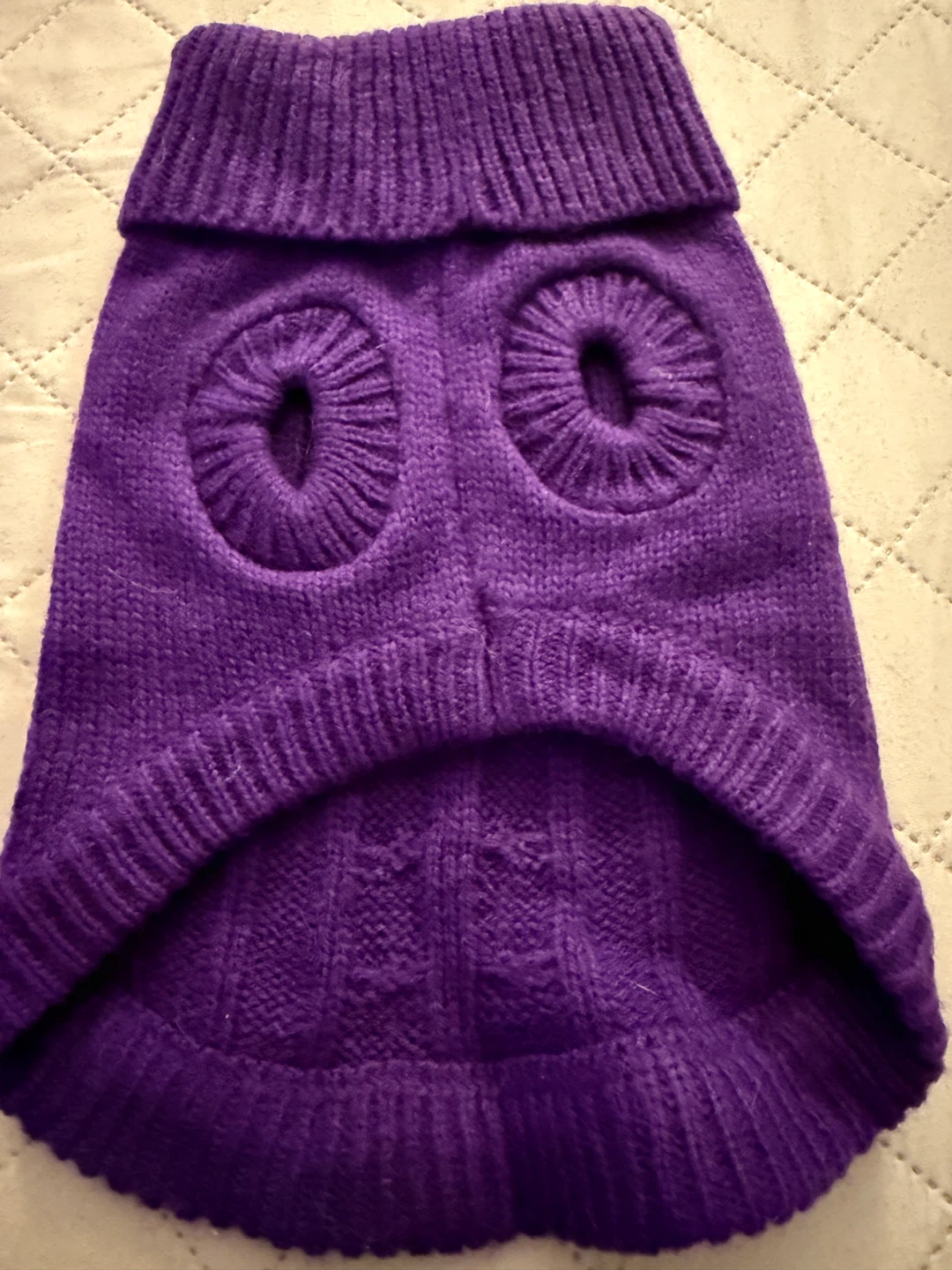 HOLD HONEY Purple Dog Sweater - Size S