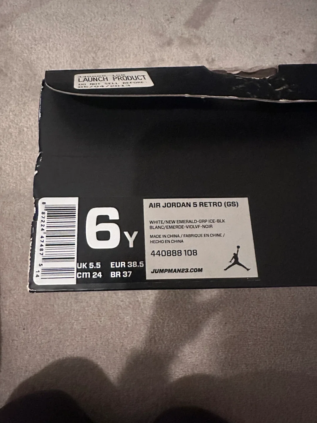 Air Jordan 5 Retro (GS) Size 6Y image indicator(3)