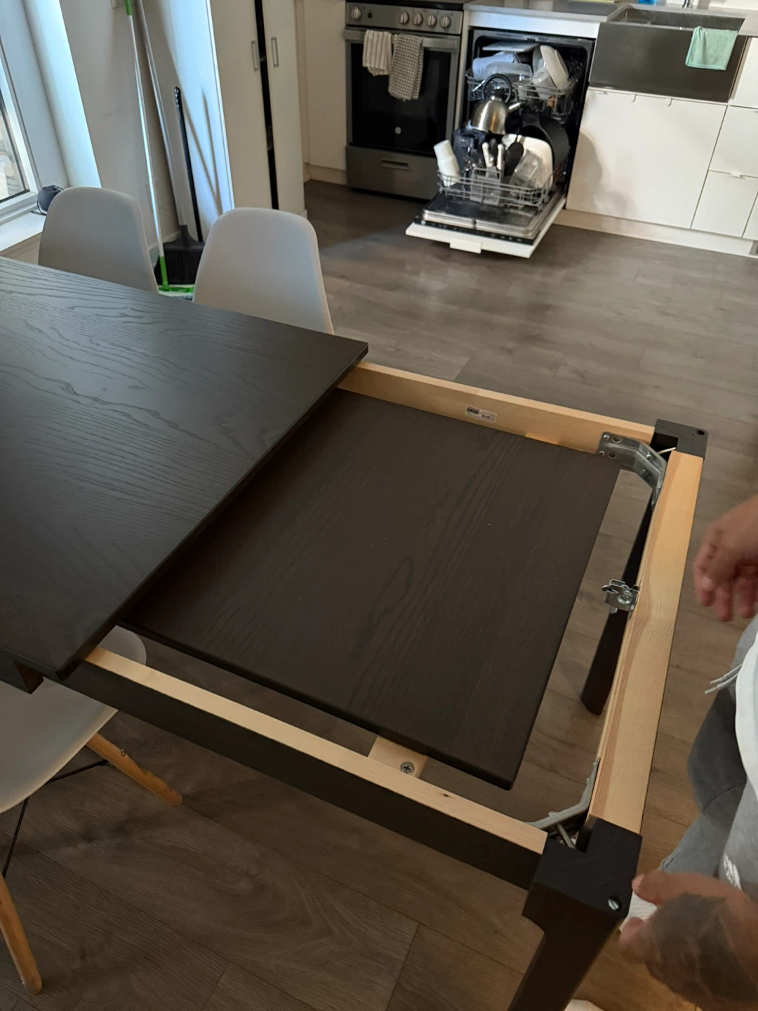 Extendable Dining Table - espresso - photo 4