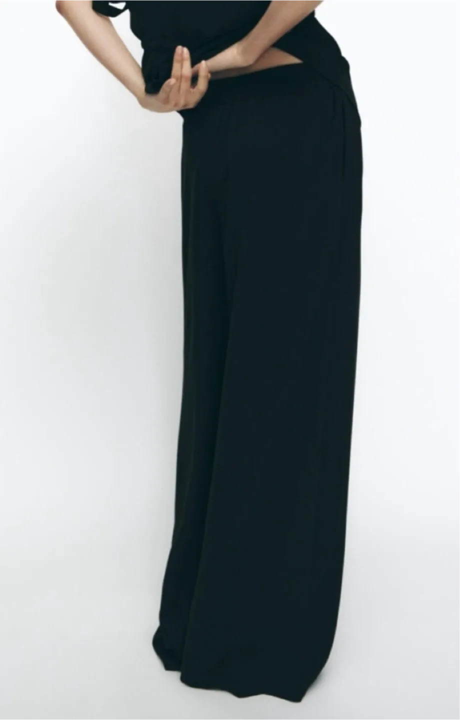 Zara Wide Leg Crepe Pants (New, Size M) image indicator(2)