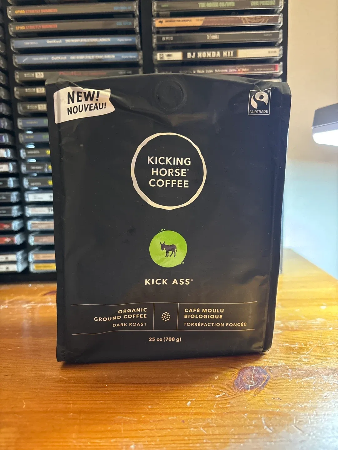New Kicking Horse Coffee Kick Ass Dark Roast 25oz