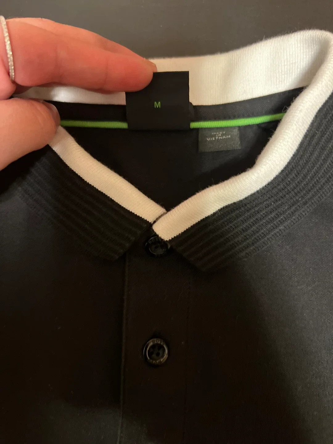 BOSS Slim-Fit Black Polo Shirt - Size M image indicator(5)