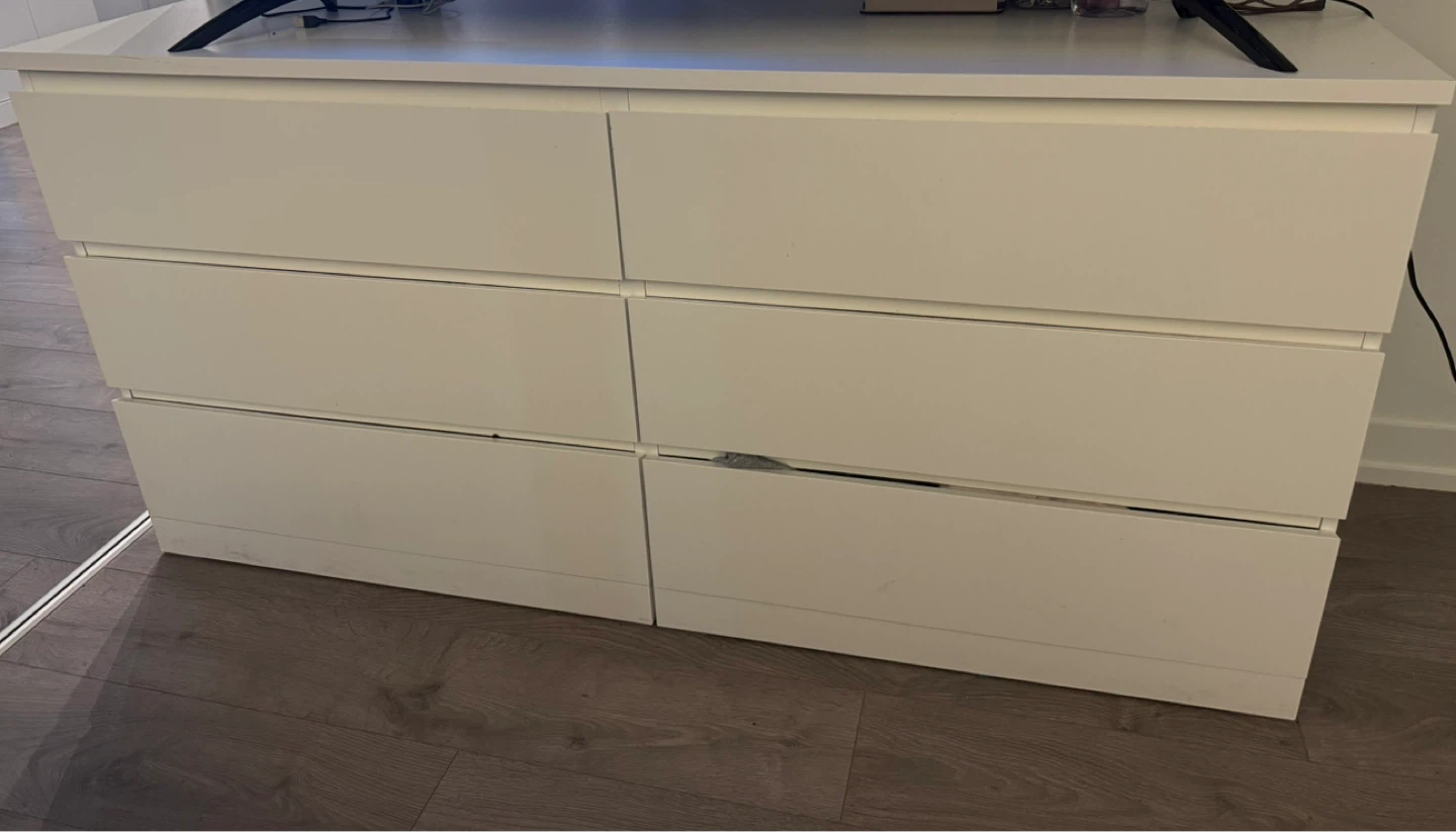 IKEA Hemnes White 6-Drawer Dresser