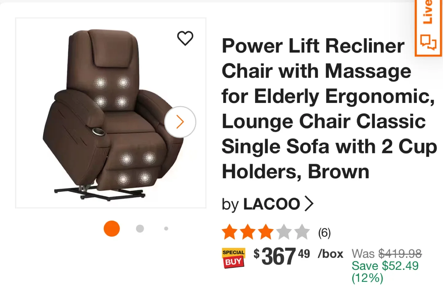 Power Lift Recliner Chair with Massage for Elderly Chair image indicator(9)