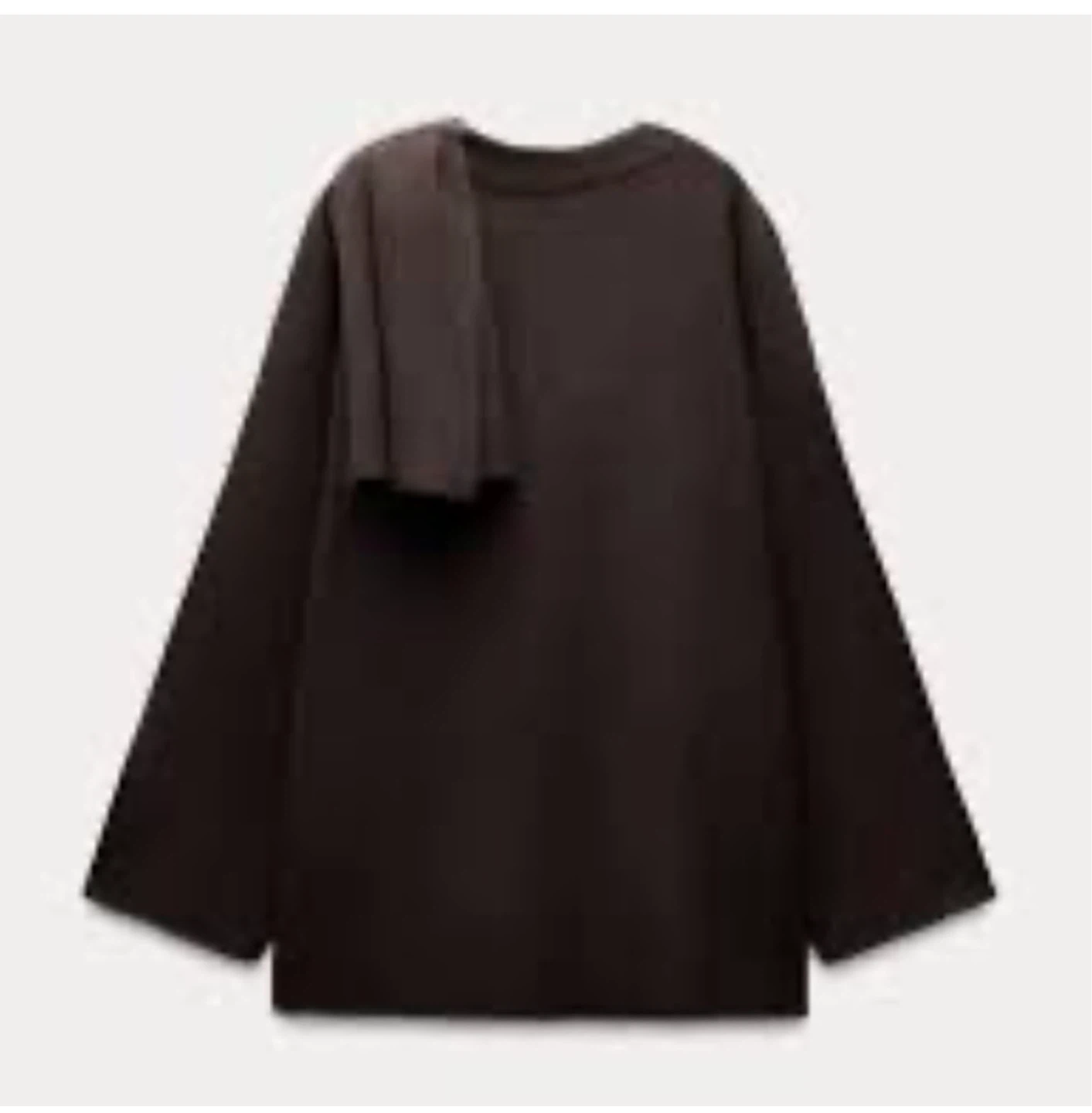 Zara Asymmetrical Knit w/Attached Scarf - photo 3
