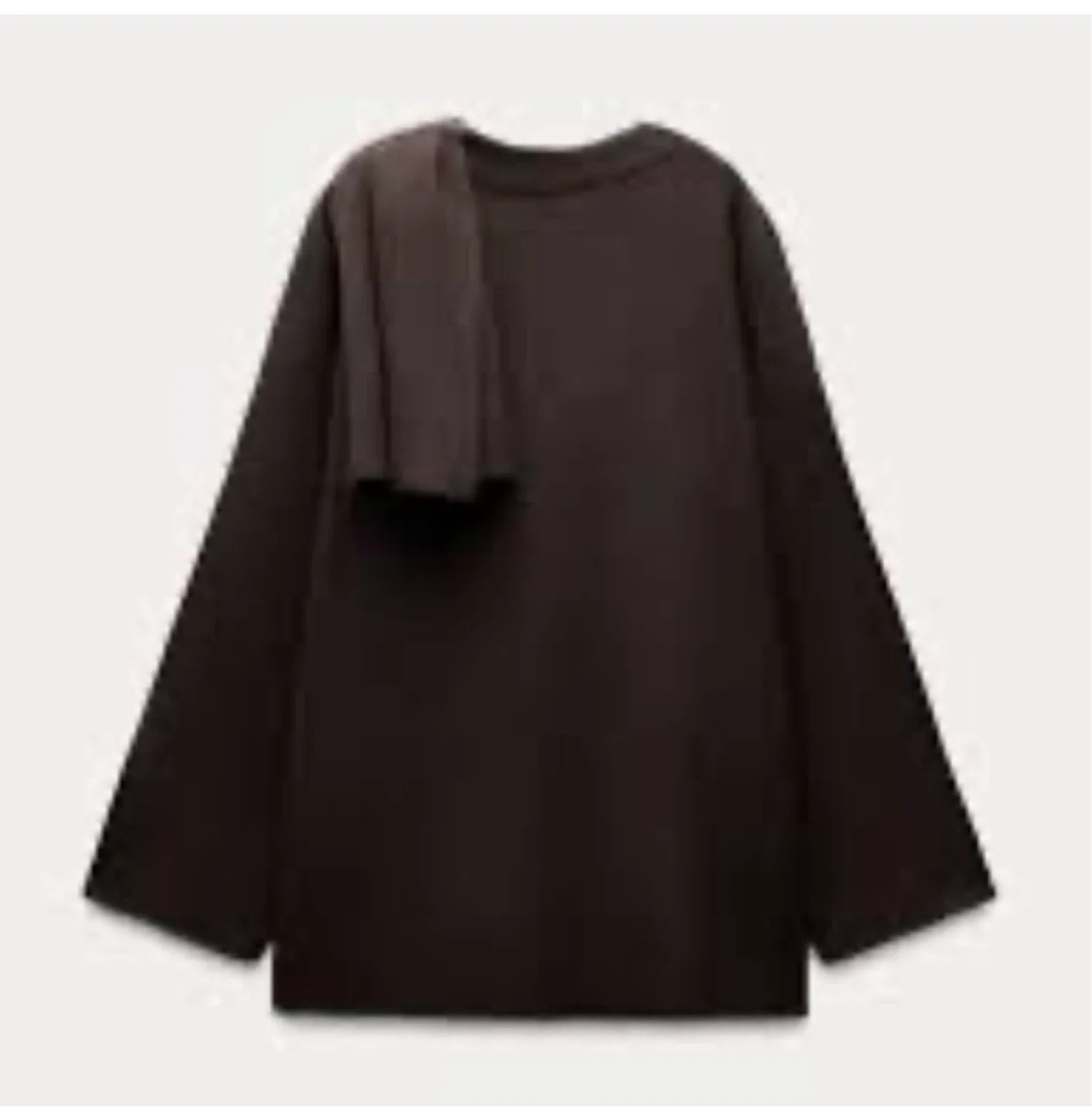 Zara Asymmetrical Knit w/Attached Scarf image indicator(3)