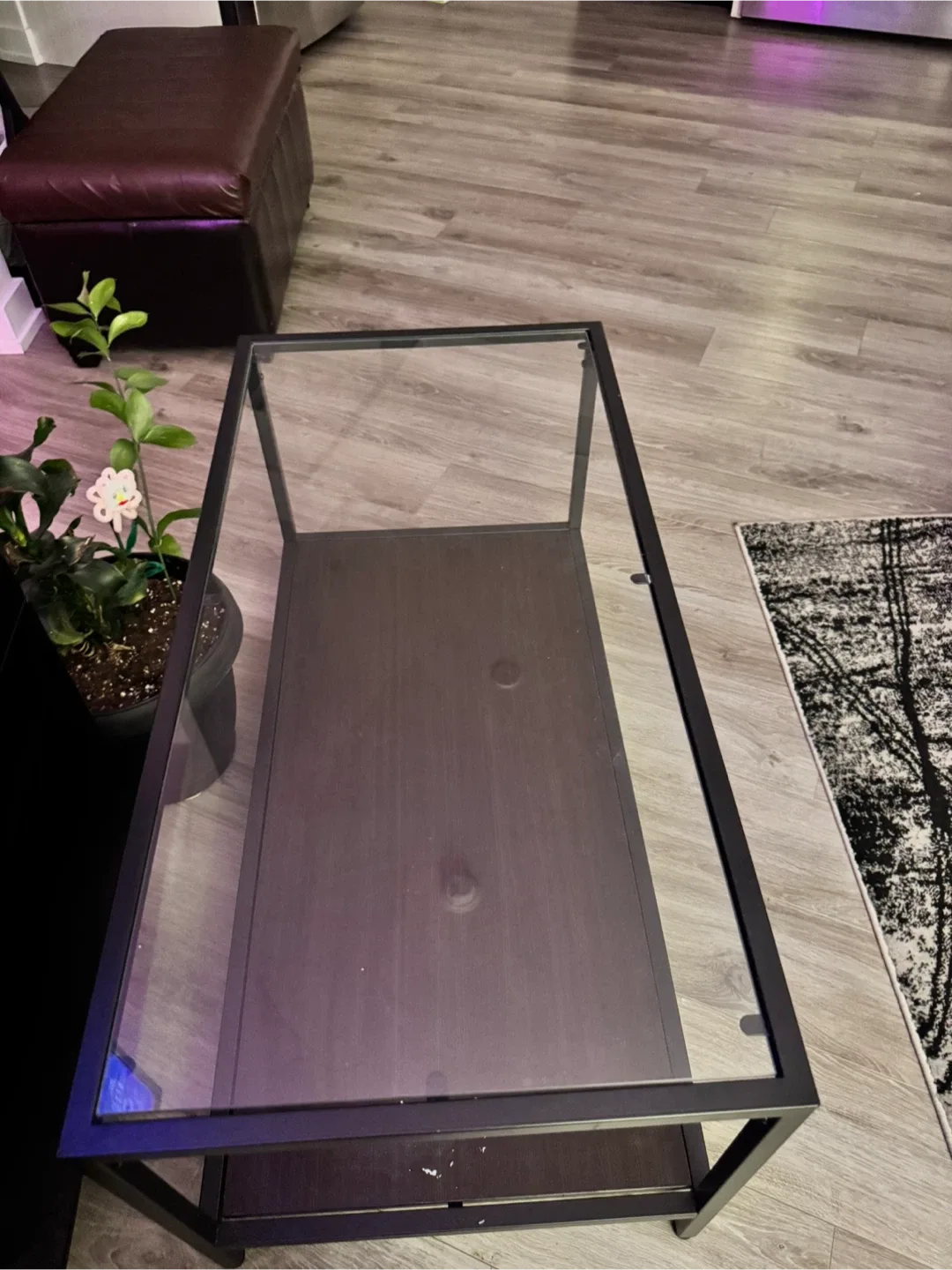 Glass Top Coffee Table - Black Frame image indicator(2)