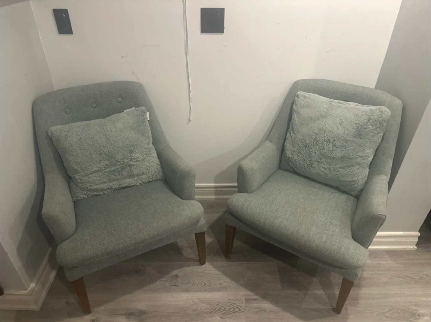 Two Light Green Armchairs image indicator(2)