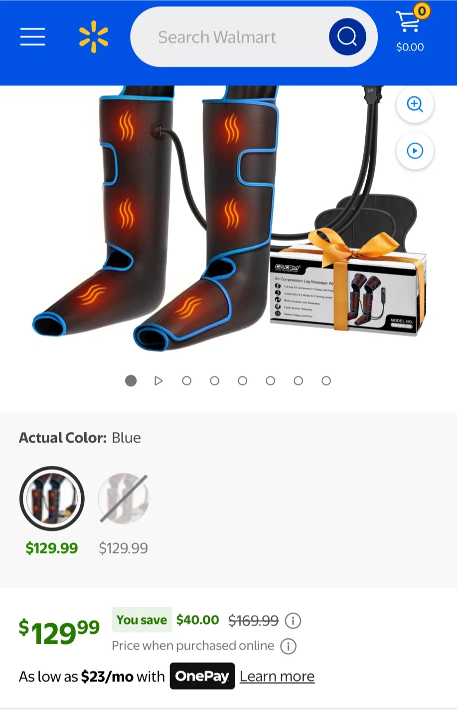 Cincom Leg Massager with Heat - Blue image indicator(5)