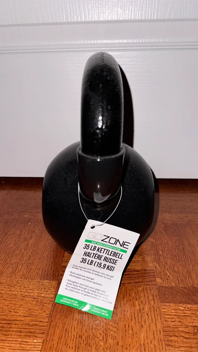 GOZONE 35 LB Kettlebell - Black image indicator(2)