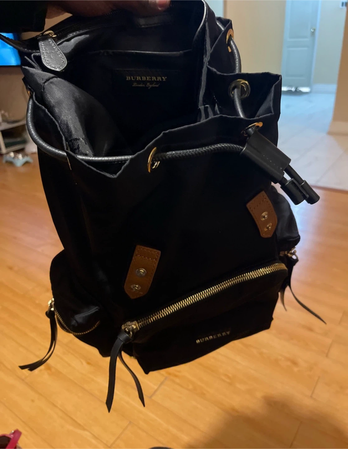 Burberry Black Nylon Backpack - photo 3