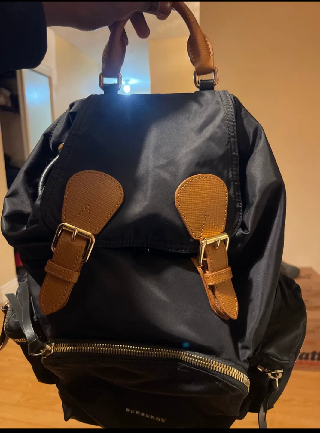 Burberry Black Nylon Backpack image indicator(7)